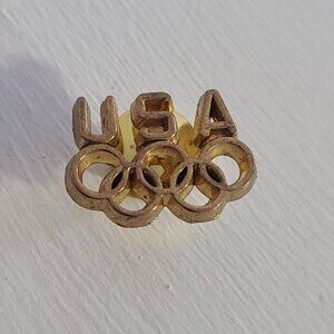 USA Olympic Team Rings Vintage Lapel Pin Tie Tack
